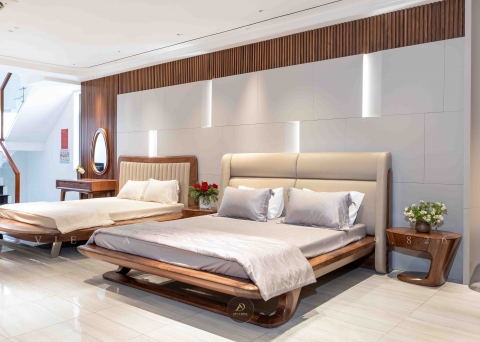 Giường ngủ gỗ óc chó V'AKI GN - 26046D
